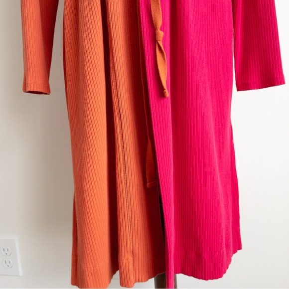 Daily Practice Colorblock Ribbed Yoga Duster Cardigan Robe - Picture 3 of 14